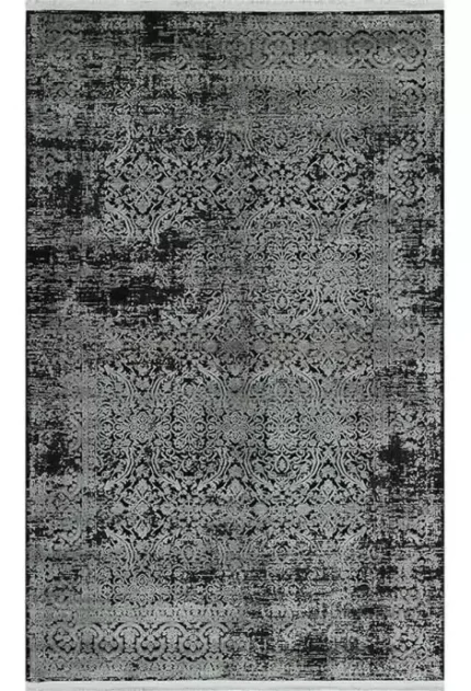 Koyunlu Tyana TY001 Gri Modern Saçaklı Halı