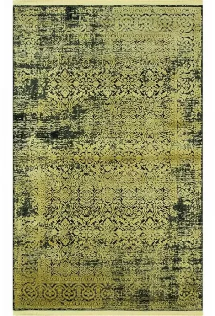 Koyunlu Tyana TY001 Sarı Modern Saçaklı Halı